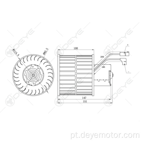 Motor universal soprador de ar automotivo para FORD FIESTA